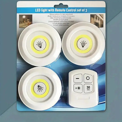 Set 3 Luces Led Control Remoto