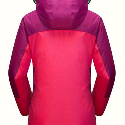 3-in-1 Waterproof Winter Coat, Fleece Lined,Two-Piece Suit, Hooded Ski & Hiking Jacket