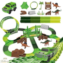 Pista Dinosaurio Jurásica 277 Piezas con 2 Autitos Eléctricos, Loop y Túnel
