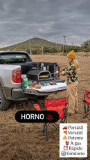 Horno Honno a Gas Portátil Giratorio con Puerta!