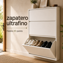 Zapatero Metálico Ultrafino de Pared | Organizador Vertical hasta 20 Pares