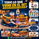 Mega Circuito Espacial Interactivo | Cohetes, Garaje, Elevadores y 10 Autitos