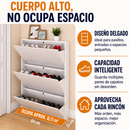 Zapatero Metálico Ultrafino de Pared | Organizador Vertical hasta 20 Pares