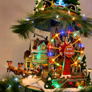 Árbol de Navidad Gigante 3,00m con Tren, Noria y Luces LED | Promoción Anticipada de Navidad 2026