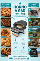 Horno Honno a Gas Portátil Giratorio con Puerta!