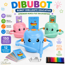DibuBot | Robot Dibujante Educativo con 150 Tarjetas y 12 Marcadores de Colores