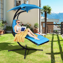 Tumbona Colgante Premium | Descanso Flotante con Toldo