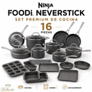 Set Completo de Cocina NeverStick Premium | 16 Piezas Antiadherentes