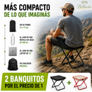 2 Banquitos Plegables UltraCompact | Llevás 2 y Pagás 1