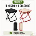 2 Banquitos Plegables UltraCompact | Llevás 2 y Pagás 1