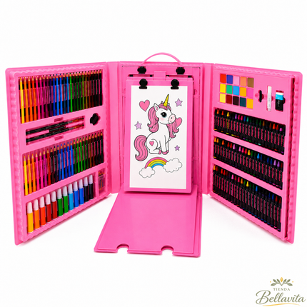 Mega Estuche Creativo 208 Piezas | Todo para Dibujar, Pintar y Crear