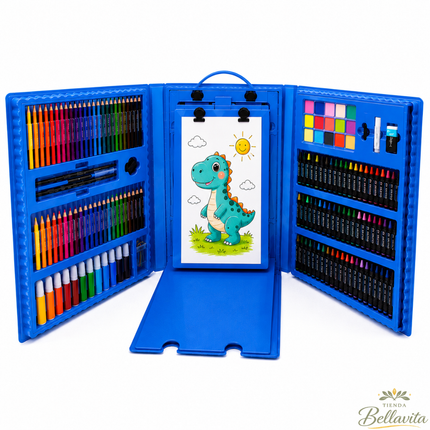 Mega Estuche Creativo 208 Piezas | Todo para Dibujar, Pintar y Crear