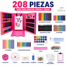 Mega Estuche Creativo 208 Piezas | Todo para Dibujar, Pintar y Crear