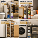 Organizador Estrecho con Cajones para Baño | Compacto, Impermeable, con Ruedas y Porta Pañuelos Integrado