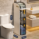 Organizador Estrecho con Cajones para Baño | Compacto, Impermeable, con Ruedas y Porta Pañuelos Integrado