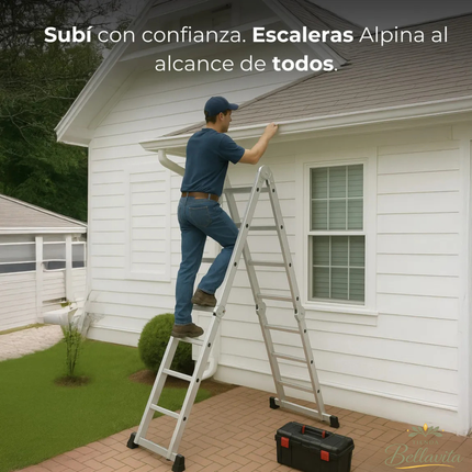 Escalera Articulada 4×4 – 16 Peldaños – Capacidad 150 kg – Uso Profesional