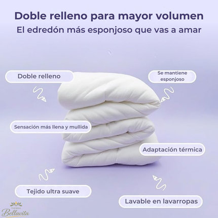 Edredón Marshmallow Ultra Suave – Relleno Doble Extra Esponjoso para Todas las Estaciones