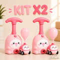 Kit x2 Autos Impulsados por Globos 2 en 1 | Con Lanzador Espacial