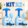 Kit x2 Autos Impulsados por Globos 2 en 1 | Con Lanzador Espacial
