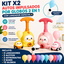 Kit x2 Autos Impulsados por Globos 2 en 1 | Con Lanzador Espacial
