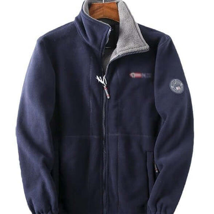 Men's hooded jacket with double-layer lining